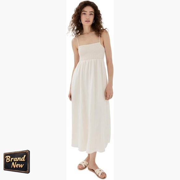 Lightweight Maxi Dress with Smocked Bodice and Pockets